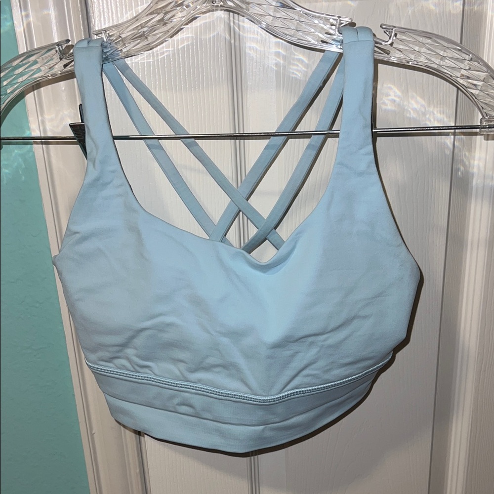 Lululemon Athletica Light Blue Strappy Sports Bra